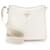 Prada Vitello Daino Logo Medium Soft Messenger Bianco
