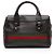 Gucci Boston Bag aus Leder Heritage Web mit Schnalle Braun - Ansicht 3