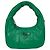 Bolsa de mão mini acolchoada em couro nappa macio verde Prada
