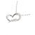 Autre Marque Collana a Cuore in Diamanti e Oro Bianco K10 Argento - vista 3