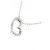 Autre Marque Collana a Cuore in Diamanti e Oro Bianco K10 Argento - vista 4
