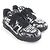 Sneakers Louis Vuitton LV Trainer Line Nero Bianco - vista 3