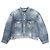 Chaqueta vaquera desconstruida con paneles Balenciaga Azul