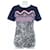 Top Etro Negro Blanco Púrpura