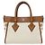 Borsa On My Side in tela e pelle di vitello Louis Vuitton Beige - vista 2