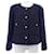 Chaqueta Chanel sin cuello Azul Azul marino