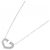 Collana Cartier C Heart 750 Oro Bianco Argento - vista 2