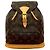 Louis Vuitton Montsouris Monogram Leder Rucksack Braun