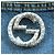 Gucci Interlocking G Brosche Denim Langarmhemd Blau - Ansicht 6