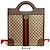 Gucci Ophidia GG Supreme Leder Tote Bag Braun Rot Grün