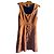 Autre Marque Rebelle ärmelloses Wildlederkleid Orange