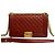 Borsa a tracolla CHANEL Boy Chanel in agnello Rosso - vista 2