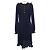 Chanel Seiden-Kaschmir-Kleid Schwarz