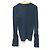 Autre Marque 3.1 Phillip Lim Rippstrick-Oberteil mit Plisseeärmeln Blau Marineblau - Ansicht 2