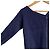 Autre Marque Asymmetrischer Rippstrickpullover RUMCHE Blau Marineblau - Ansicht 2