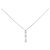 Autre Marque Au750 Weißgold Drei-Steine-Diamantkette Silber