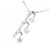 Autre Marque Au750 Weißgold Drei-Steine-Diamantkette Silber - vista 4