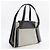Autre Marque Borsa Tote 2way in tela e vitello MORABITO Nero Grigio - vista 3
