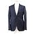 Fato de lã e seda Emporio Armani Azul Azul marinho - vista 2
