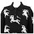 Polo de malha de algodão e seda com design Equestrian Knight Burberry London Preto Branco - vista 2