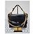 FENDI Vitello Liberty Scalloped Studded Kan I Shoulder Bag Black Nero - vista 5