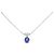 Autre Marque Saphir-Platin-Halskette Pt900 Pt850 Blau