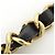 Borsa a tracolla in agnello Chanel Nero Gold hardware - vista 7