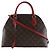 Borsa 2way Louis Vuitton Alma Monogram Marrone Rosso