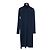 Autre Marque Cabana Rollkragenkleid mit Schlitz Blau
