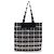 Borsa 2way Chanel Matelassé Coco Mark Cotton Jersey Nylon Nero Grigio - vista 5
