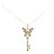 Autre Marque Collana Butterfly Key in Oro Au750 e Diamanti D'oro