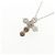 Autre Marque Collana a Croce con Diamanti PT900 PT850 Argento - vista 3
