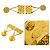 Orecchini a clip Chanel Matelasse D'oro - vista 3