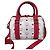 Borsa Boston MCM Visetos in tela rivestita e pelle Rosa/Bianco