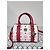 Borsa Boston MCM Visetos in tela rivestita e pelle Rosa/Bianco - vista 13