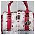 Borsa Boston MCM Visetos in tela rivestita e pelle Rosa/Bianco - vista 7