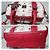 Borsa Boston MCM Visetos in tela rivestita e pelle Rosa/Bianco - vista 8