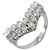 Autre Marque V-Form Pt900 Platin Diamantring Silber