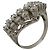 Autre Marque V-Form Pt900 Platin Diamantring Silber - Ansicht 2