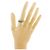 Autre Marque Pt900 Platinring mit Smaragd und Diamant Silber - Ansicht 2