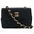 Mini borsa a tracolla con catena Chanel Borsa a tracolla in raso Nero