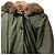 Autre Marque Abrigo de lana con forro Woolrich Castaño Verde Caqui - vista 2