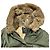 Autre Marque Abrigo de lana con forro Woolrich Castaño Verde Caqui - vista 4