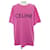 Céline Camiseta de algodón Celine Rosa