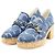 Mocassini in denim Chanel Blu
