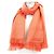 Hermès Sciarpa Hermes Grand Chevron in cashmere Arancione - vista 2