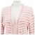 Chanel P58578 Cárdigan de mezcla de algodón y tweed Rosa Blanco - vista 2