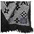 Sciarpa Logomania Monogram in lana e seta metallizzata Louis Vuitton Nero Argento - vista 7