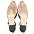 Décolleté slingback Chanel G31318 in pelle Nero D'oro - vista 8