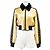 Fendi FF Logo ROMA Bestickte Lammlederjacke Schwarz Golden